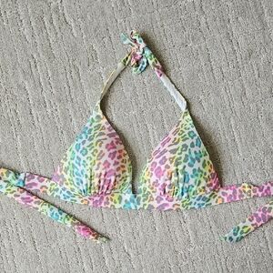 Victoria's Secret Bright Leopard Bikini Top